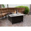 Jenese Square Aluminum Propane Smokeless Fire Pit Table with Hidden Fuel Tank