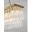 Lustre en verre nervuré 14 lumières Modern