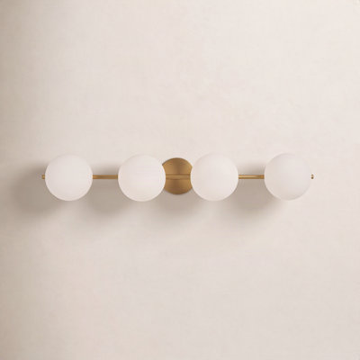 Vibi 4-Light Dimmable Vanity Light with Glass Globe Shades 