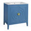 Armoire de rangement pour salle de bain avec 2 grandes portes à fermeture douce avec organisateur, 1 tiroir dissimulé et tablette réglable, meuble-lavabo avec lavabo