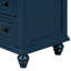 Meuble de rangement bleu à 3 compartiments, table d'appoint robuste en bois avec plateau coulissant, meuble polyvalent