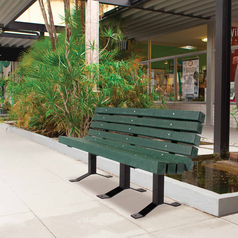 Banc de parc en plastique Witherspo, Gris, 72 po (planches 3 x 4)