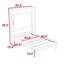 Lit escamotable double en bois avec bureau pliable et lattes, tête de lit-449165865