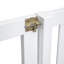 Lit simple superposé au dessus d'un lit double avec glissade, escalier de rangement, lit superposé en bois de pin massif avec garde-corps-344731773