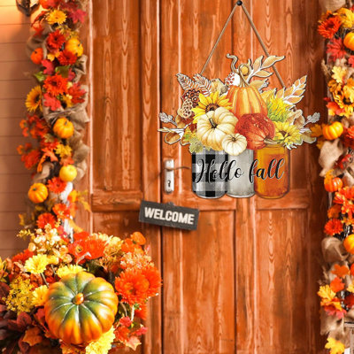 Panneau de porte Hello Fall