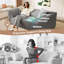 Canapé-lit convertible 3-en-1, canapé moderne à assise profonde de 79,5 po avec 2 coussins, canapé 3 places, canapé en tissu de chenille étincelant, méridienne pour salon, studio, bureau-617261882
