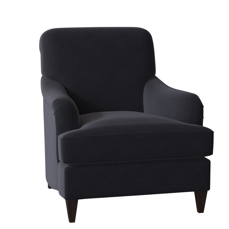 Bristol Upholstered Armchair, American Walnut, Venice Navy