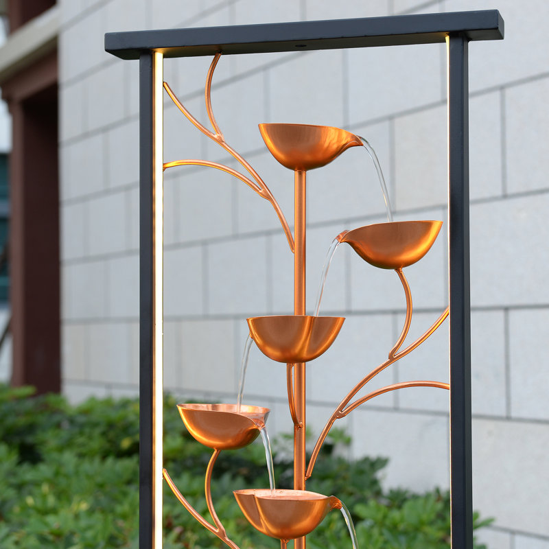 Metal Vine Fountain with LED Strips