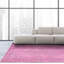 Tapis rose en laine noué à la main de conception unique 2000 pi 5 pi 7 po x 9 pi 7 po Okun