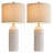 Ceramic Table Lamp, 24.5" Modern Cabinet Lamp Bedroom Living Room Lamp Coffee Table Lamp (Set Of 2)