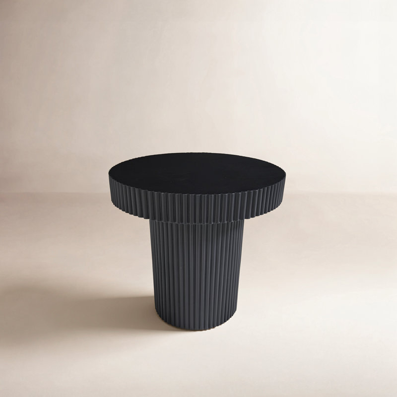 Table d'appoint latérale en bois noir