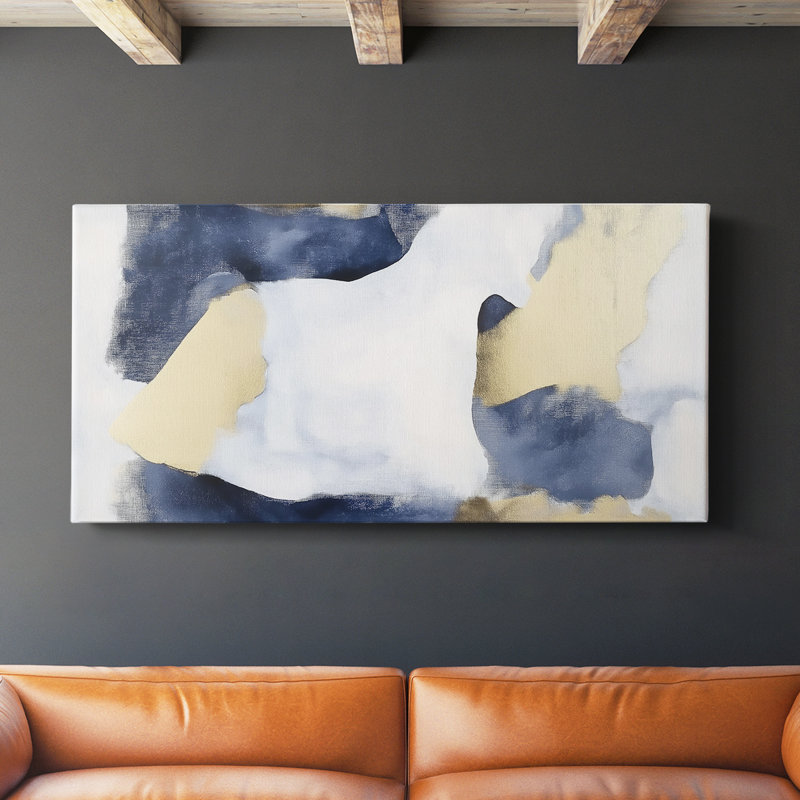 Toile tendue abstraite Seris 6 # LXV-Gallery, H 16 po x l 32 po