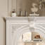 Foyer autoportant en bois massif beige