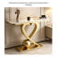 Console en marbre fritté en marbre avec structure en forme de cœur et base sphérique-599780166-599780187
