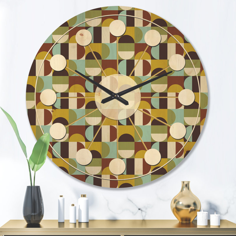 Horloge murale rétro Mid-Century, Très grand