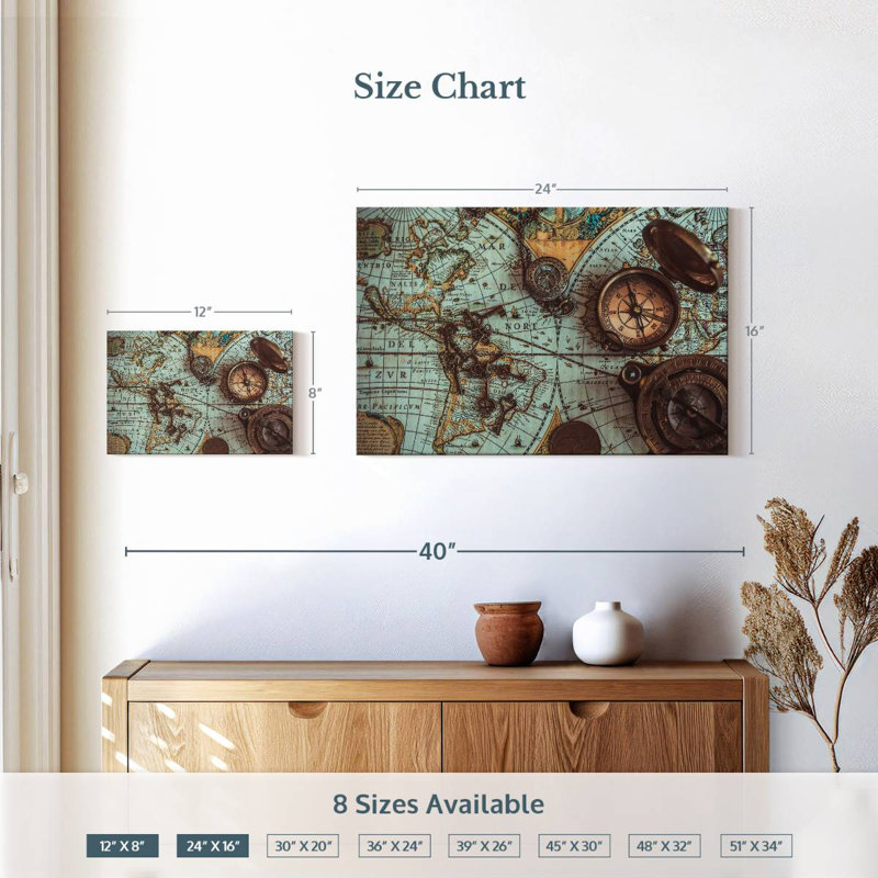 Aletra Maps, 16" H x 24" W