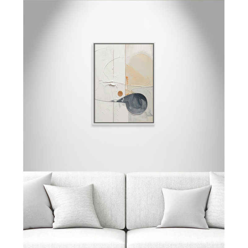 «Plastering III» par Alonza Saunders, Toile avec cadre, Flotteur blanc, L 19,5 po x H 25,5 po
