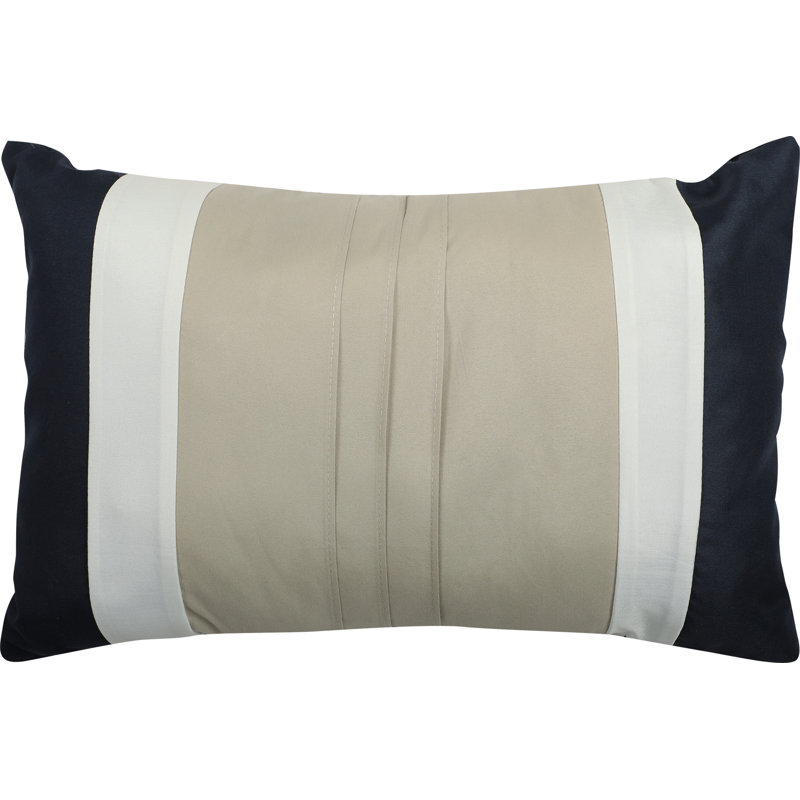 Navy and Grey Microfiber Queen 7-Piece Comforter Set