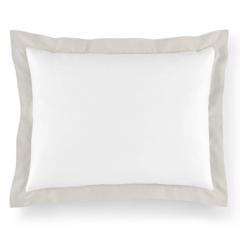Mandalay Linen Cuff Sham, Euro, Platinum
