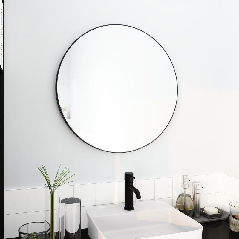 Miroir mural 24 po noir
