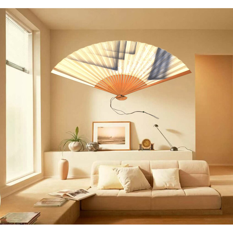 Adhésif décoratif ventilateur japonais, H 33 po x l 59 po