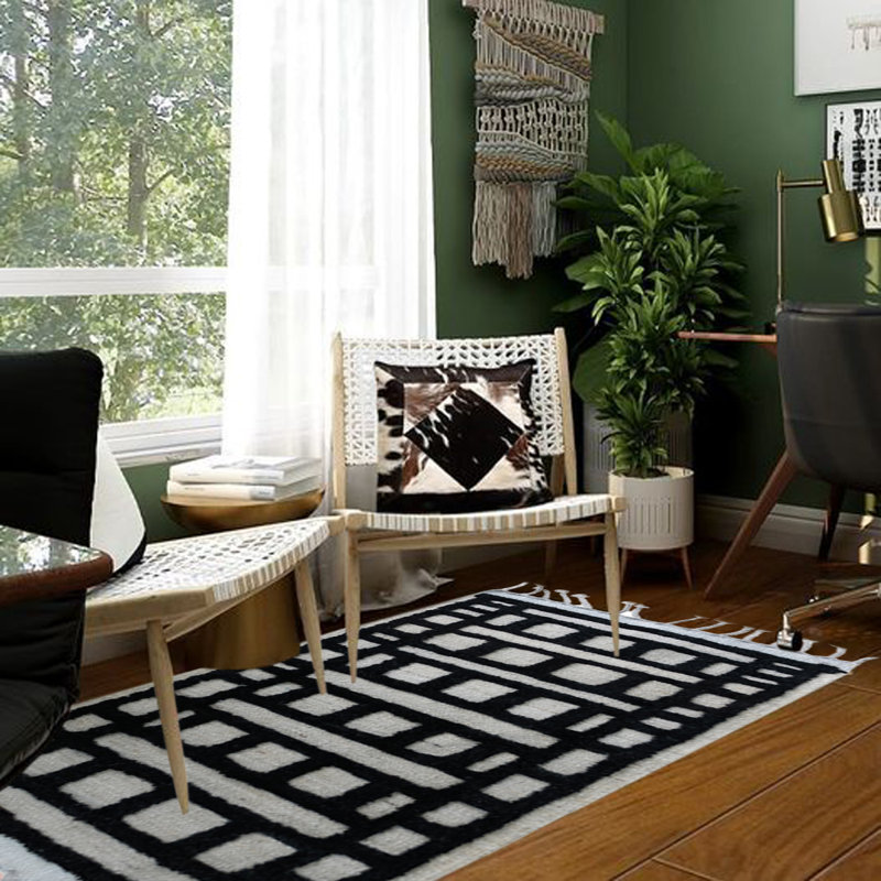 Eitan Geometric Hand Woven 60cm X 105cm Area Rug