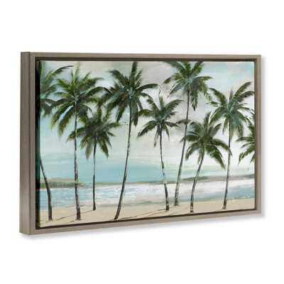 Palms in A Row Coastal Floating Frame, design by Lorenzo Collective