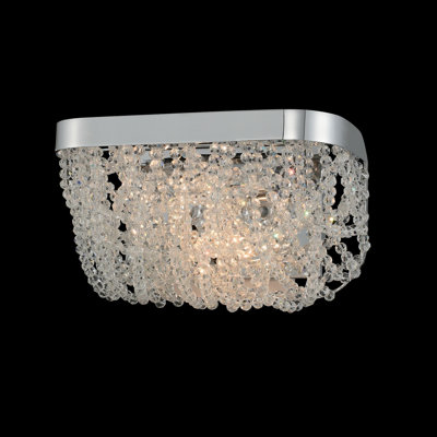 Lana 2 LT Chrome/Clear Wall Sconce Allegri
