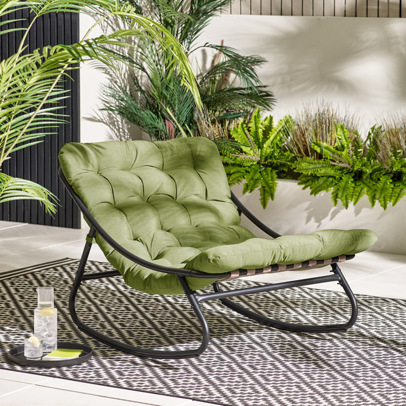 Sajata Garden Lounge Rocking Chair - Modern Style Patio, Green