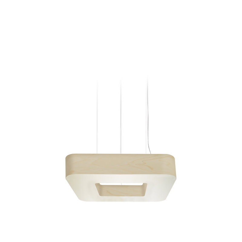 Cuad 8 - Light LED Chandelier, Natural Beech, 2700K LED