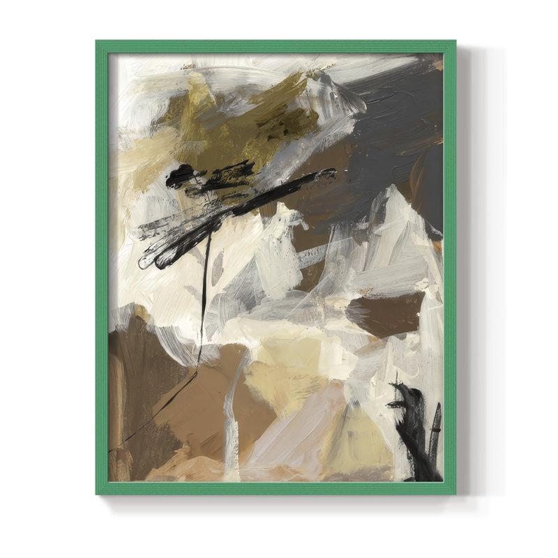 «Peak Ascender II», reproduction encadrée - bois massif, H 15 po x l 12 po, Vert