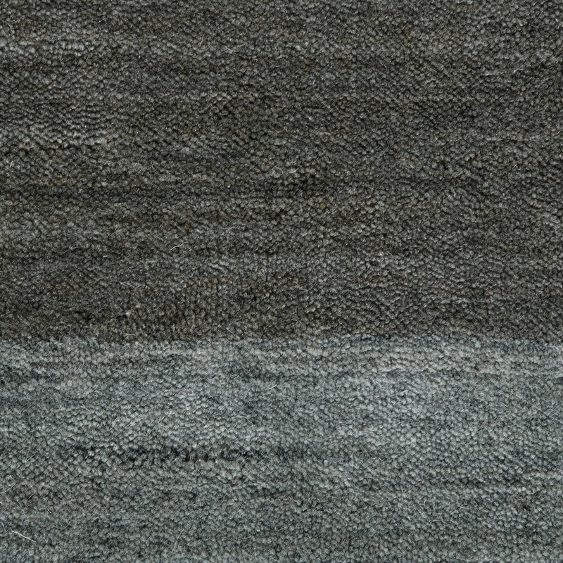 Ivory and Stripe Handmade Reversible Wool Viscose Rug, 4' x 6'