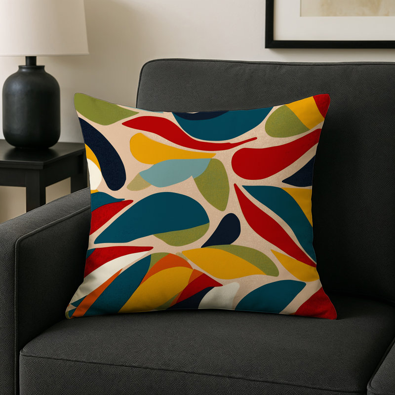 Quirky Spin Indoor And Outdoor Pillow, Square 20"