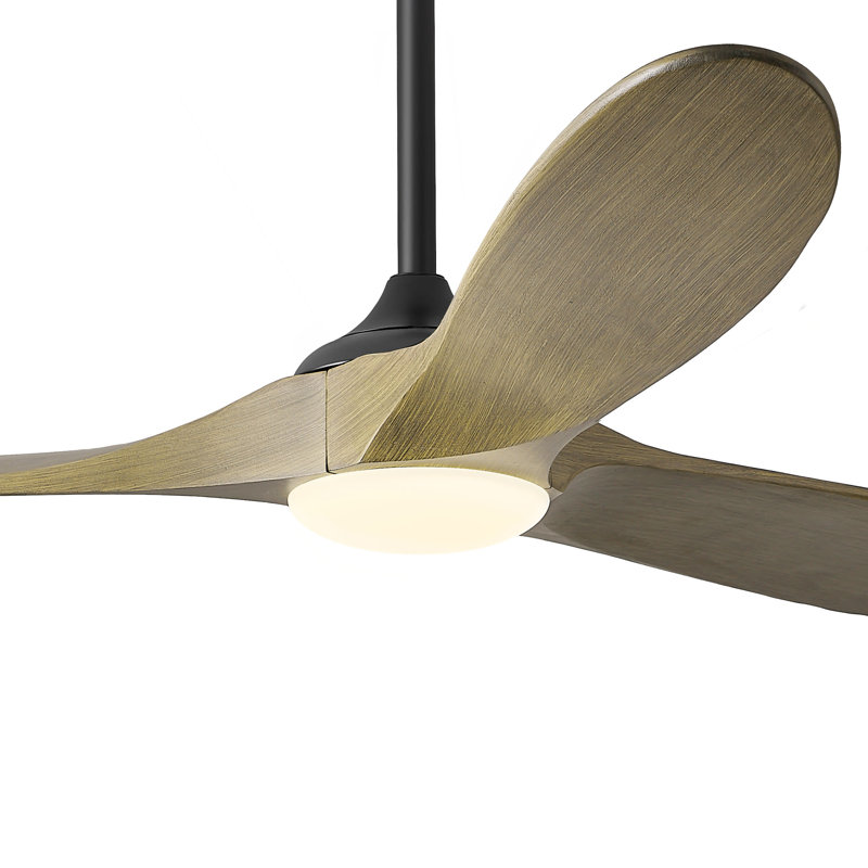 Ventilateur de plafond en bois 72 pouces à 3 pales avec lumière, télécommande à 6 vitesses, moteur réversible, 3CCT, à intensité variable, minuterie et fonction mémoire