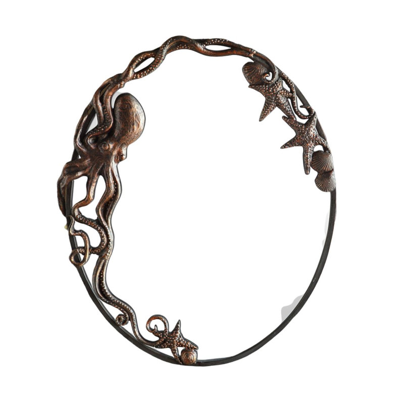 Octopus Oval Wall Mirror