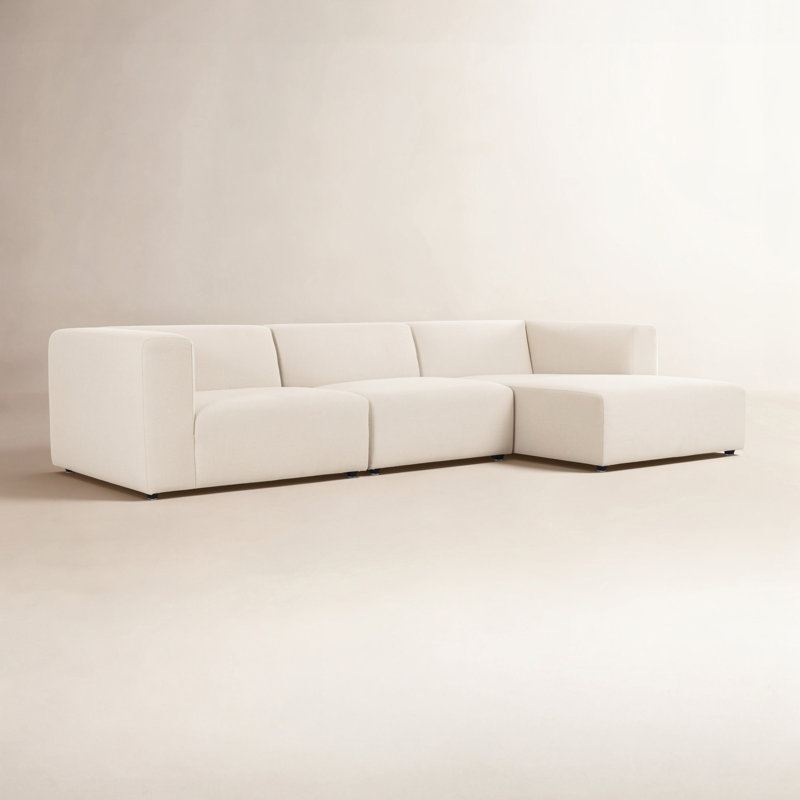 Lawndale Chaise Sectional, Right Hand Facing, Fayette Cloud Polyester Blend