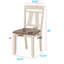 Chaises de style chalet transitionnel 2 pièces, siège rembourré gris craie, meubles en bois avec pieds carrés
