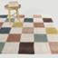 Tapis crème à carreaux Cavalcanti-784107917