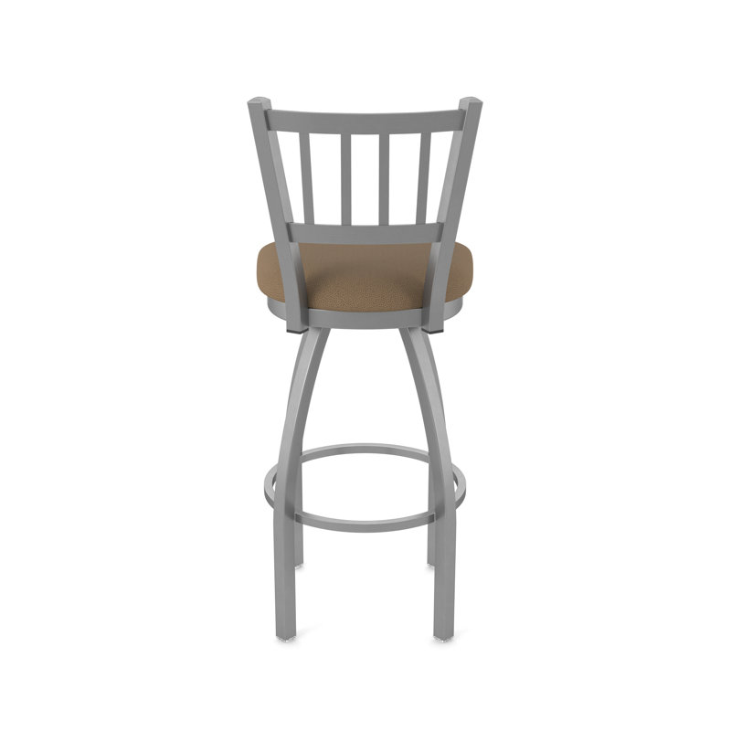 Tabouret pivotant 810 Contessa, Vinyle - thatch chaume, Acier inoxydable, Tabouret de comptoir (siège d'une hauteur de 25 p