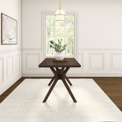 Muhsina Cross Leg Rectangular Dining Table