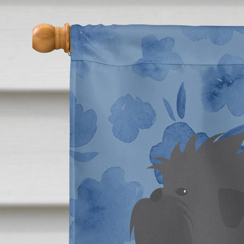 Caniche en polyester à 2 côtés 40 x 28 po standard welcome drapeau maison, Affenpinscher 1