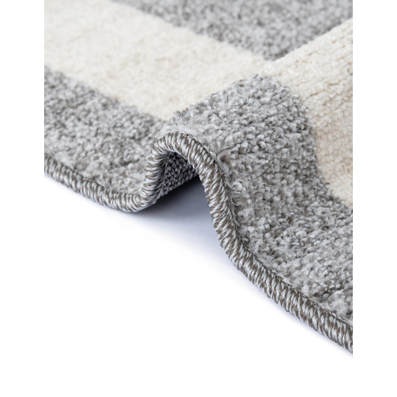 Tapis abstrait gris Islas, Rectangle 10 pi x 13 pi 1 po