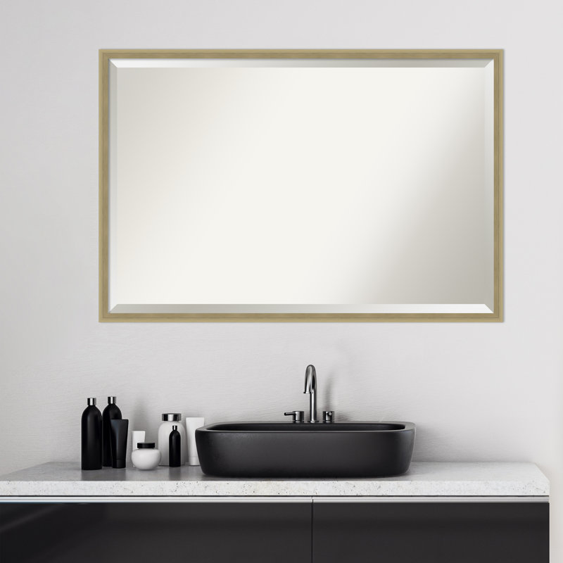 Miroir de salle de bain Mettawa, Champagne, 25,25 po x 37,25 po