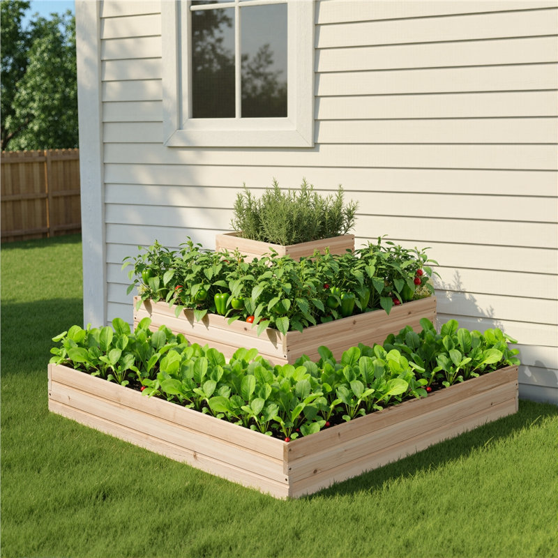 Wood Raised Garden Bed