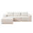 Boneless Creamy Modular Suede Sofa: Space-Saving Chic