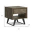 Table de bout carrée 22 po en métal gris-752248462
