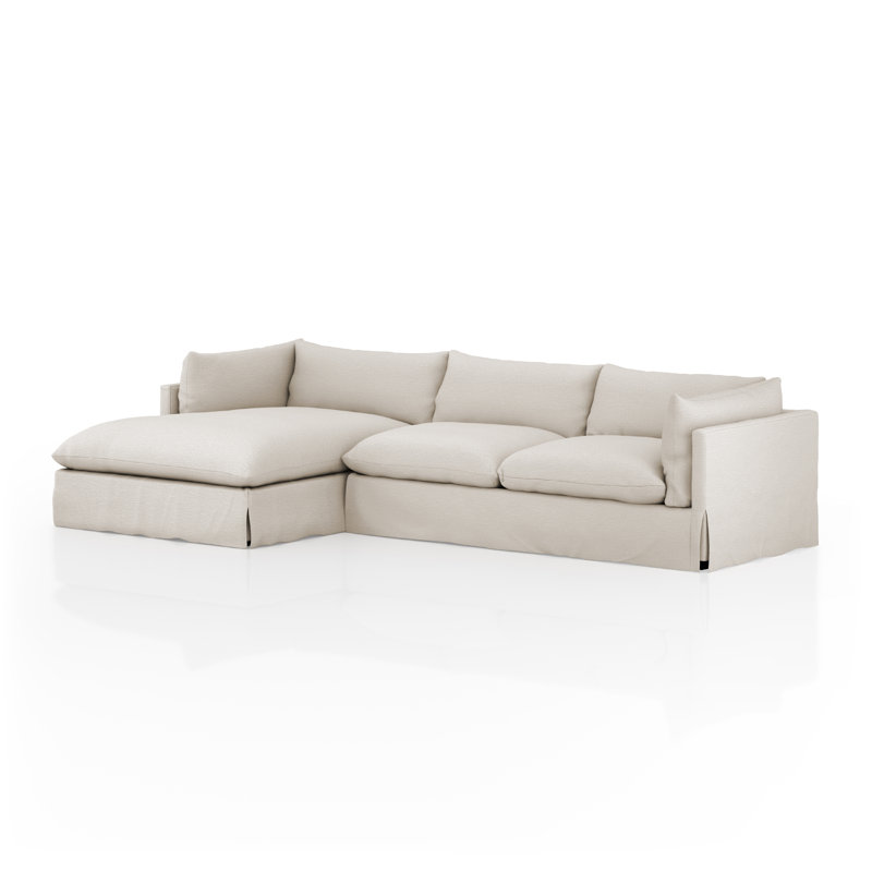 Atelier Habitat 2 Piece Sectional 131'' Nimbus, Left Hand Facing, Bennett Moon Polyester Blend, 31.5" H x 133" W x 67" D