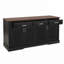 Buffet de style buffet cannelé de 63 po avec rangement, meuble-bar Farmhouse avec 4 portes et 3 tiroirs, console de rangement en bois pour la cuisine-697055343