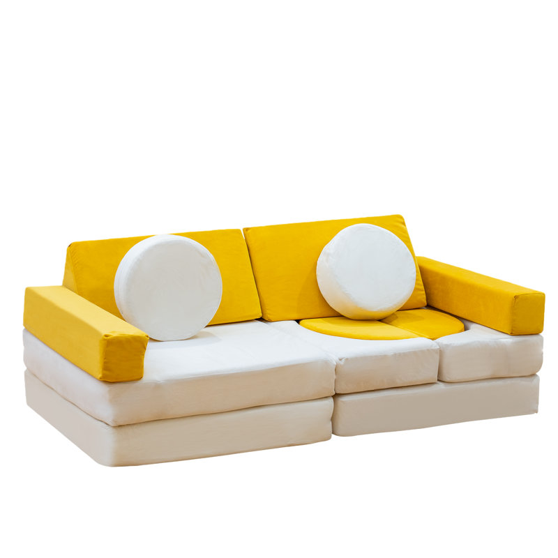 Play Couch, Detachable Modular Play Couch, Floor Sofa For Living Room, Convertible Foam And Floor Cushion Sofa, DIY Creativing Playroom Seating & Booth Furniture For Bedroom, Game Room