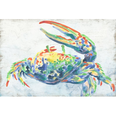 «Adrianah Rainbow Crab I on Canvas» par June Erica Vess, reproduction